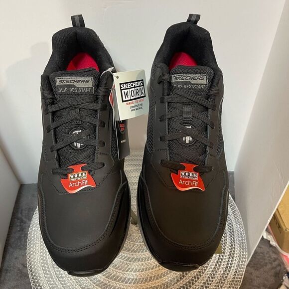 Sketcher’s Men’s Work Footwear Size 11 Black/Charcoal NWT - Picture 6 of 16